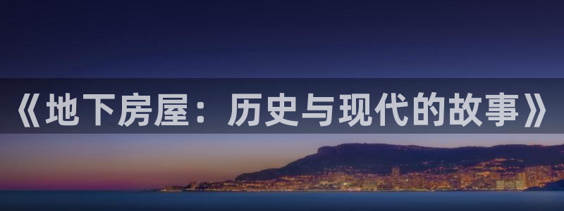 安信12是什么软件：《地下房屋：历史与现代的故事》